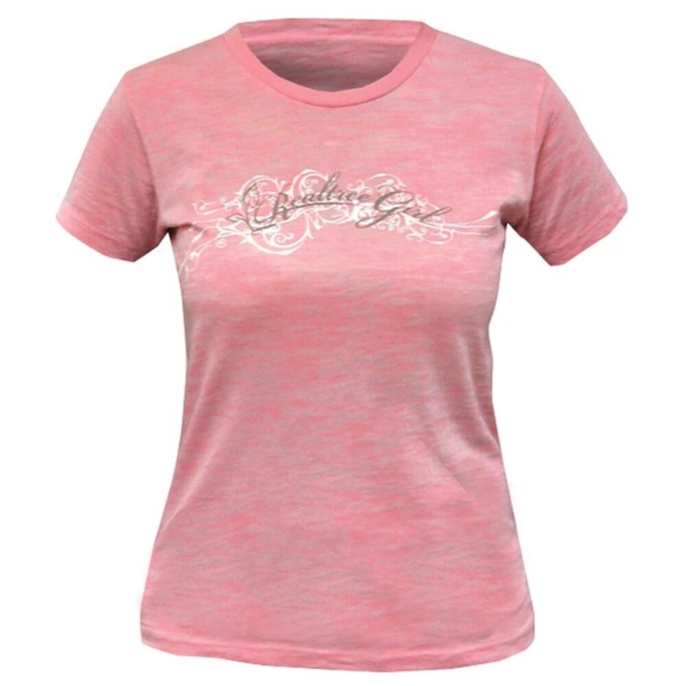 Realtree Girl Ladies Juniors Pink Burnout T-Shirt